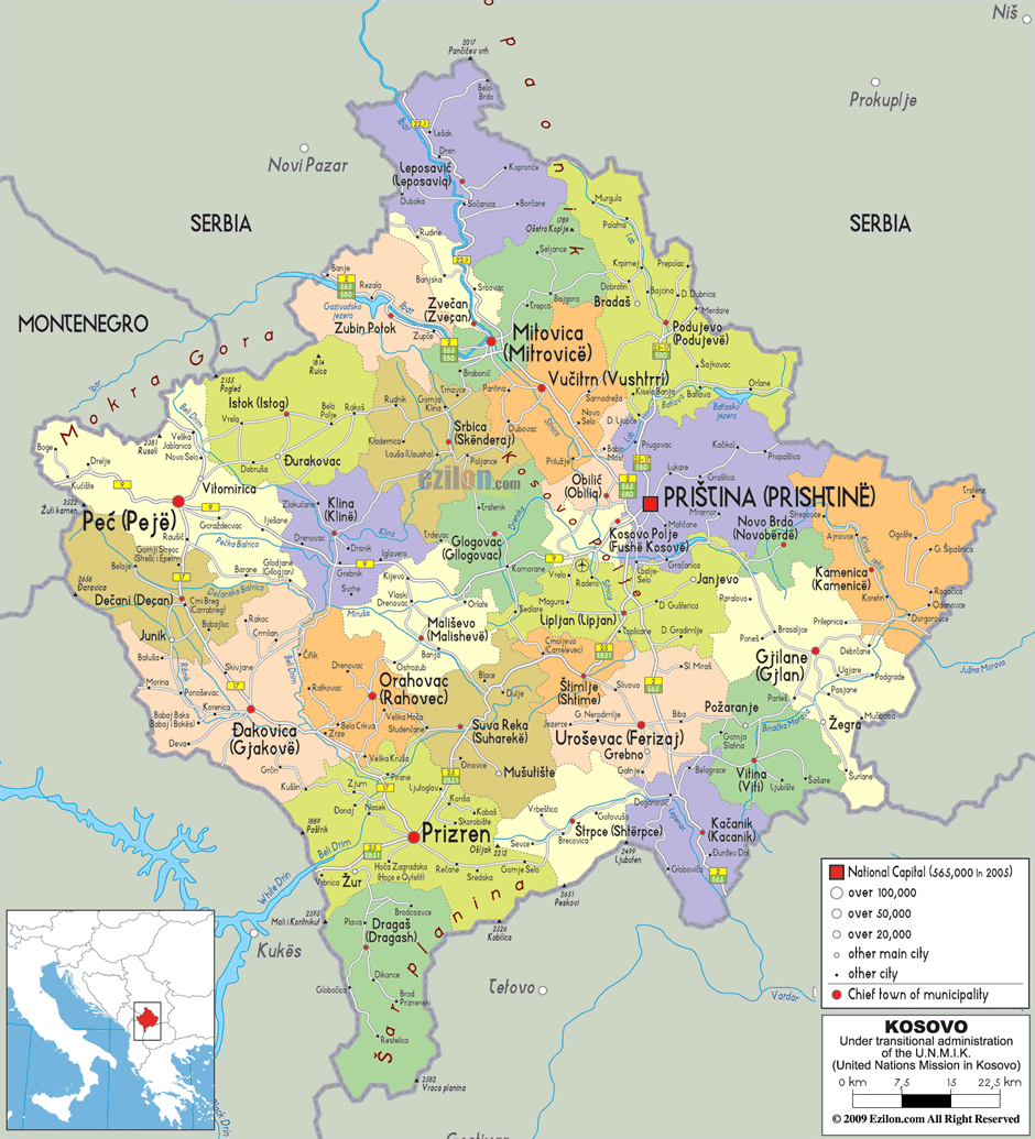 Pristina Map - Kosovo